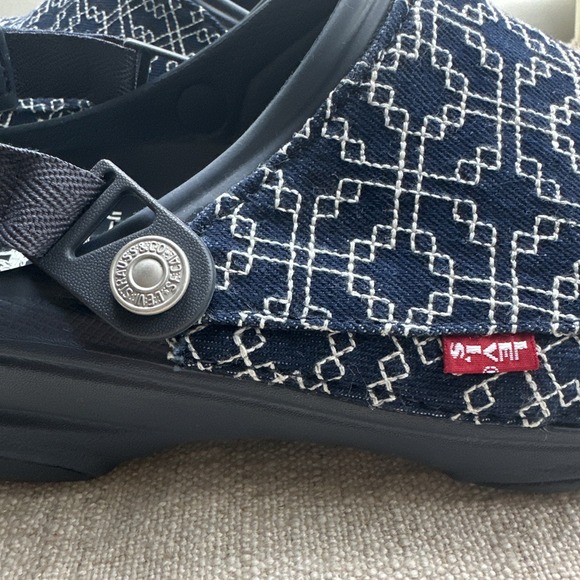 Levi's x Crocs Other - Levi's x Crocs All Terrain Clog M12 Dark Wash Denim Sashiko 208917-410